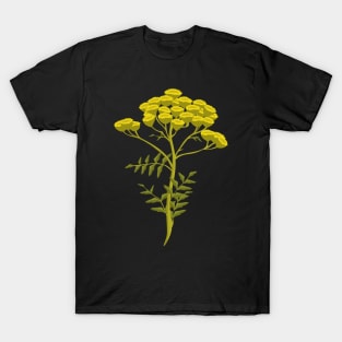 Tansy Flowers - Hand-painted Floral Artwork of the Herb Tansy T-Shirt